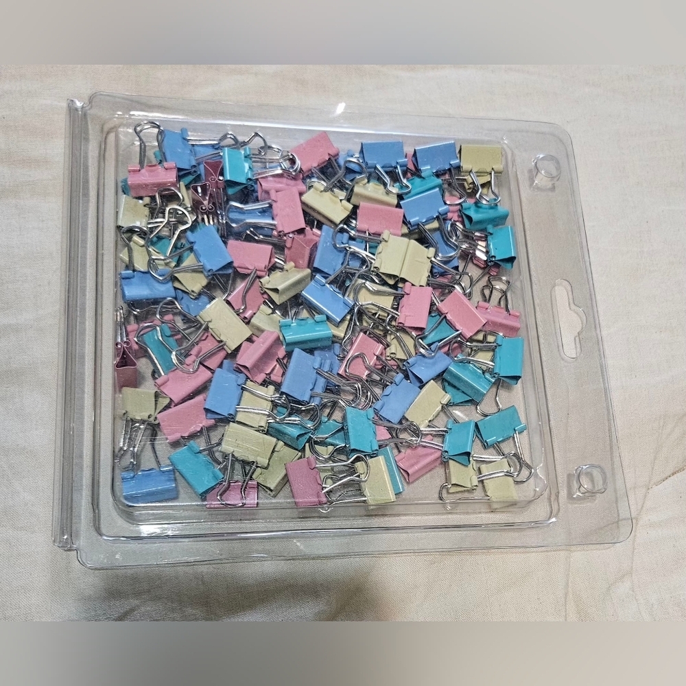🩷🩵120 Pack Each, Mini Binder Clips, Color Binder Clips, Small‎ Paper Clips🩷🩵
